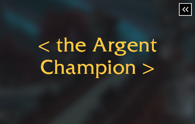 WotLK The Argent Champion Title