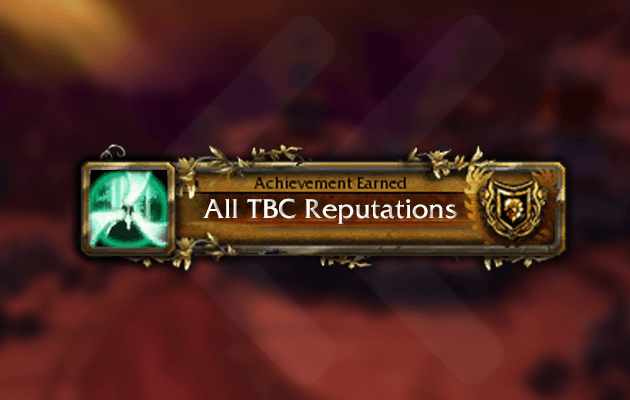 Pandaria - The Burning Crusade Réputation Hauts Faits Boost
