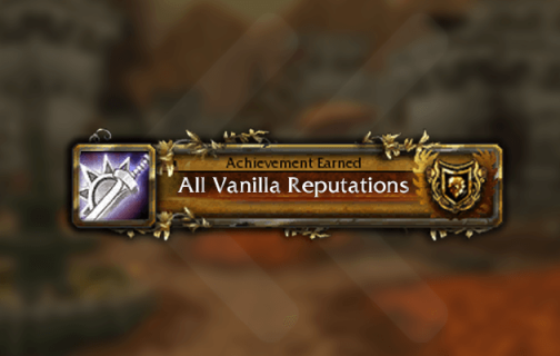 Pandaria - Vanilla Ruf Erfolge