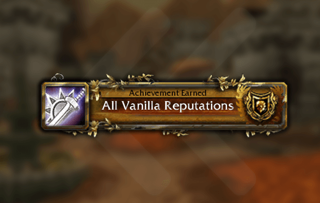 Pandaria - Vanilla Ruf Erfolge Boost