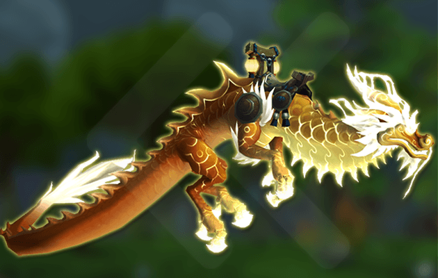 Pandaria Rênes de Serpent-Nuage Céleste Doré Boost
