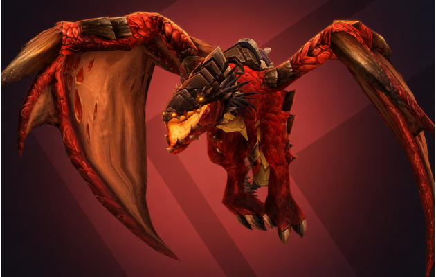 Roter Protodrache Reittier