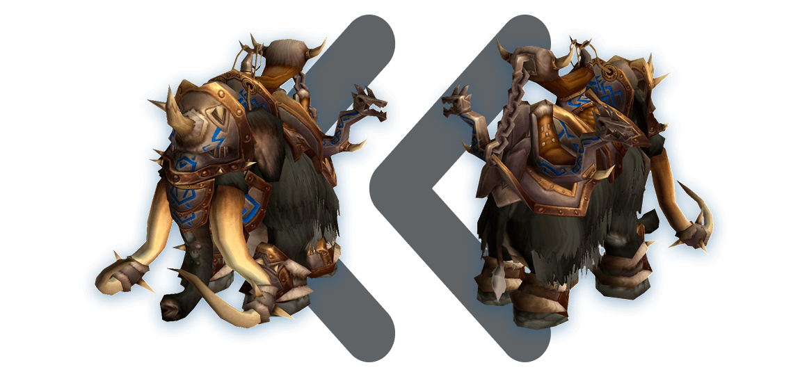 WoW Rênes de Grand mammouth de Guerre noir Mount Boost